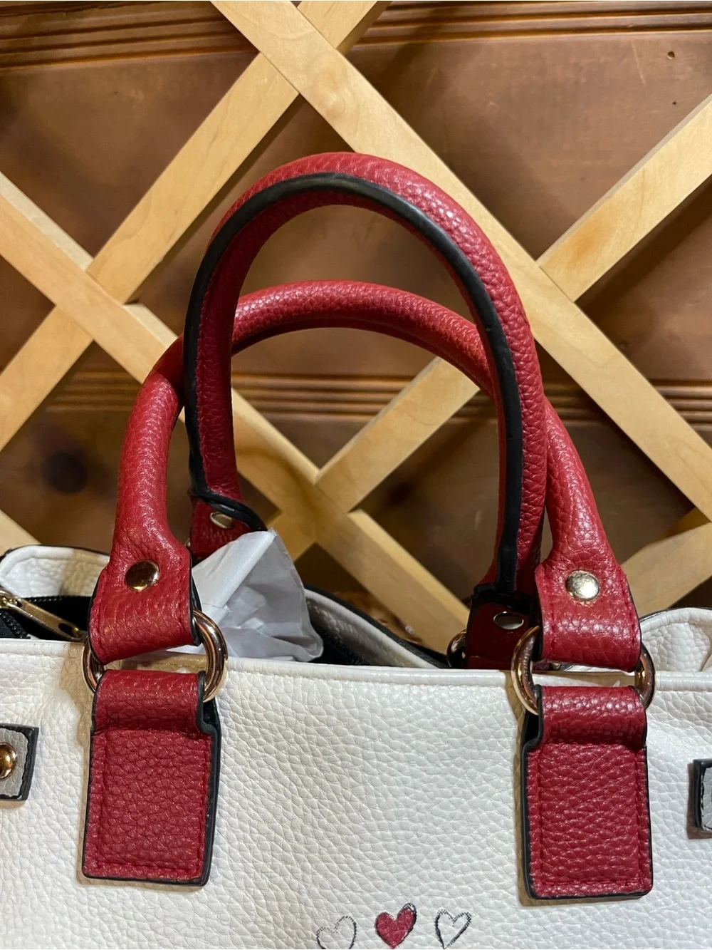 The Bradford Exchange Disney Mickey&Minnie Love Story Kissing Heart Satchel Bag